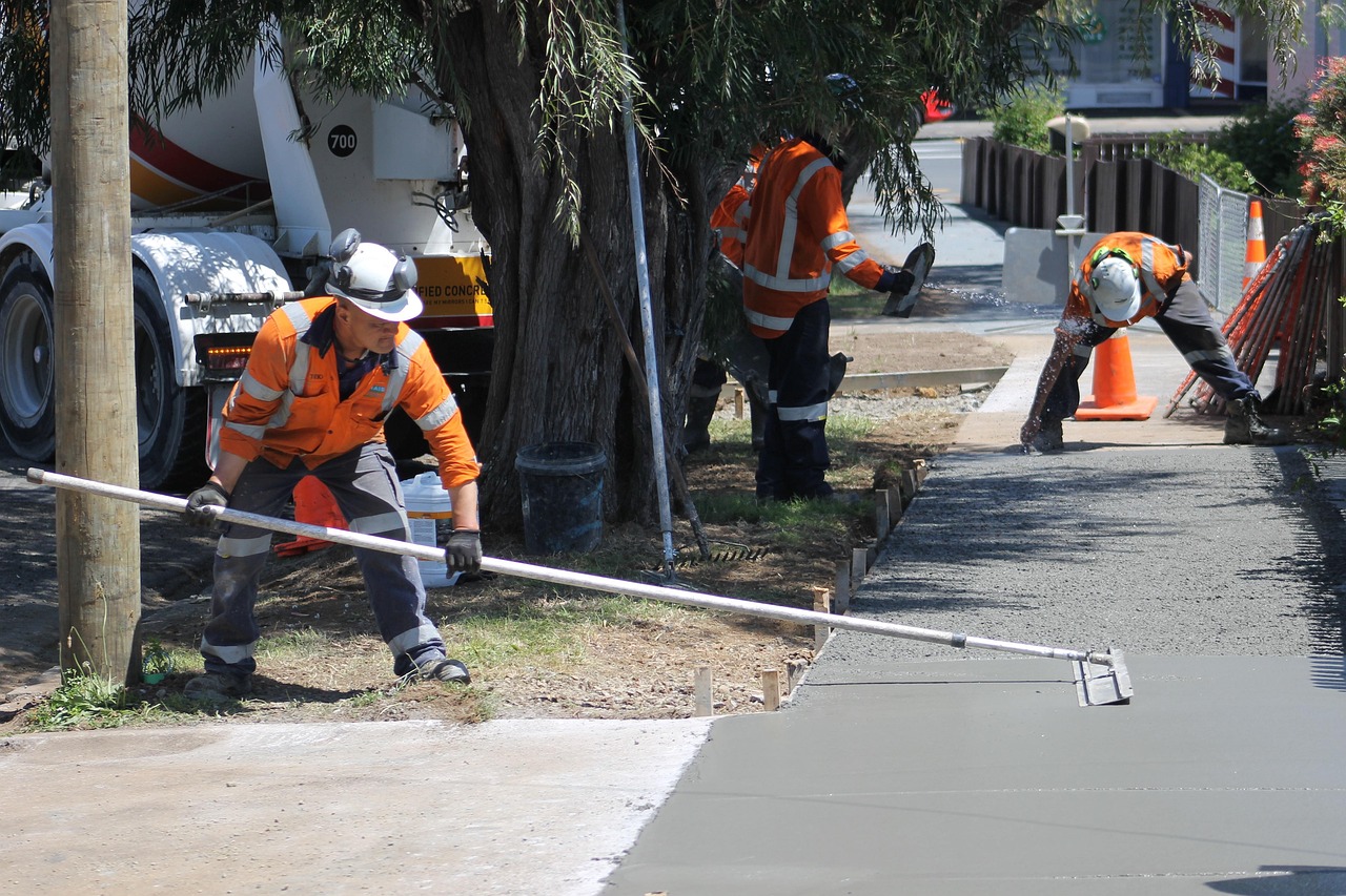 concrete, construction, concreting, building, gray, footpath, path, sidewalk, workers, surface, concrete, concrete, concrete, concrete, concrete, footpath